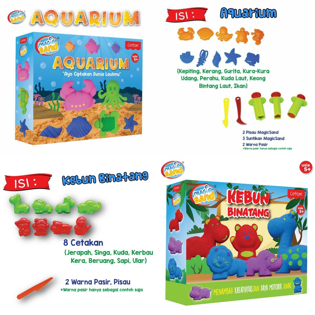 Jual Magic Sand Mainan Pasir Ajaib 400 gram - The Jungle Transportation ...