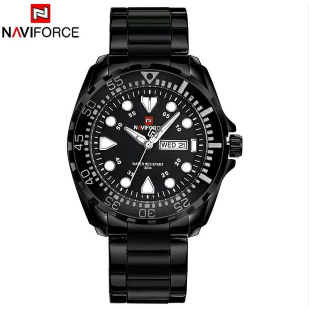 Jual Jam Tangan Naviforce 9105 Original Pria Cowok Model Rantai Stainless Steel Terbaru Shopee Indonesia
