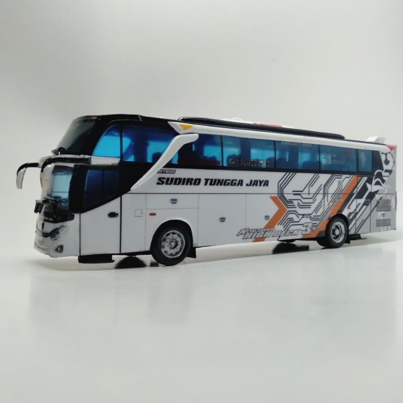 Jual Miniatur Bis Sudiro Tungga Jaya Bis Stj New Livery Putih Shopee