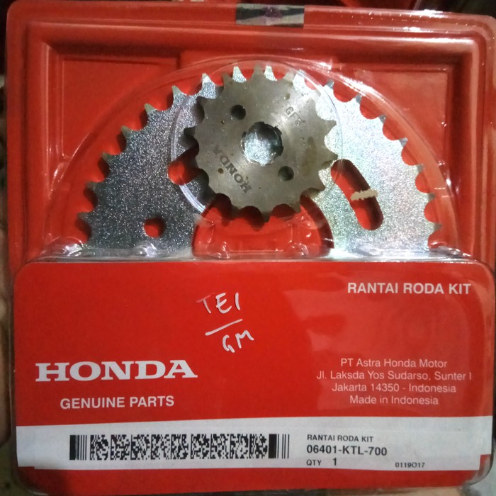 Jual (100% good QUALITY) Gir set paket rantai roda kit KTL fit new AHM ...