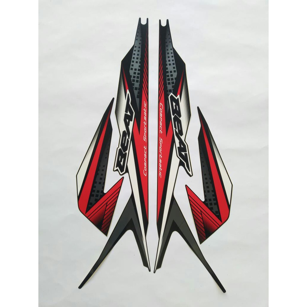 Jual stiker motor honda beat new 2020 hitam | Shopee Indonesia