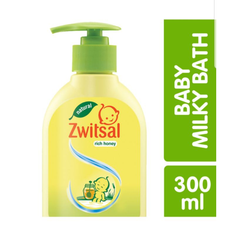 Jual Zwitsal Natural Baby Bath Milk and Honey 300 ml Pump Shopee