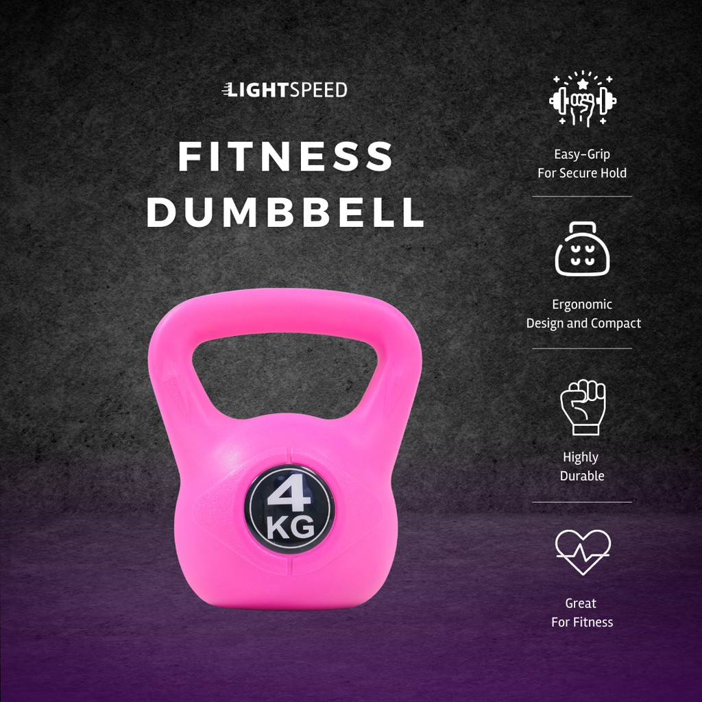 LIGHTSPEED KettleBell 4 KG / Barbell 4 KG/ Dumbell / Barbel / Dumbell 4kg