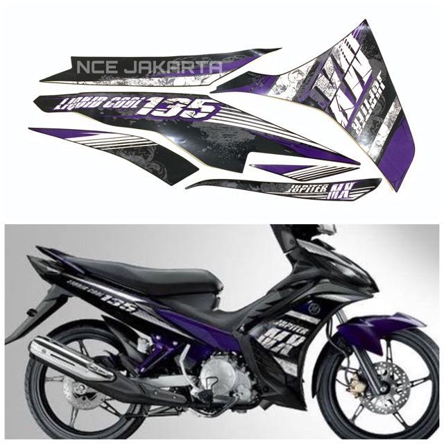 Jual STIKER STRIPING JUPITER MX TAHUN 2013 HITAM UNGU | Shopee Indonesia