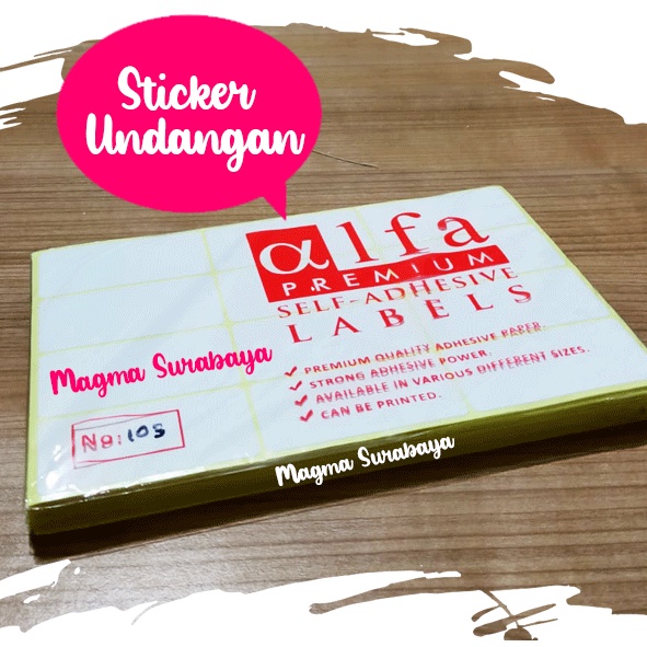 Jual Stiker Sticker Label Nama Undangan Harga Alfa Mm X Mm