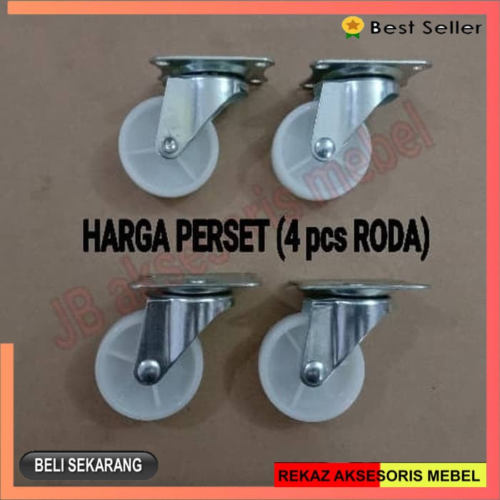 Jual Roda Caster Nylon Putih Harga Perset Shopee Indonesia