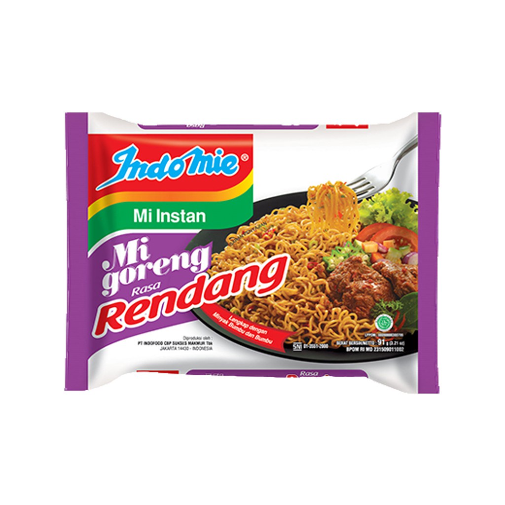 Jual MIE GORENG | INDOMIE GORENG INSTAN RENDANG 91GR | MIE INSTAN