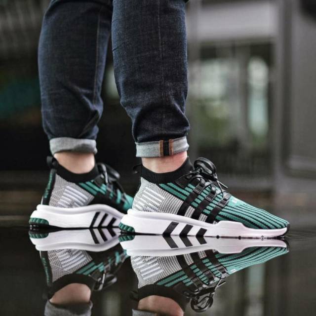 Eqt support adv mid black green hotsell