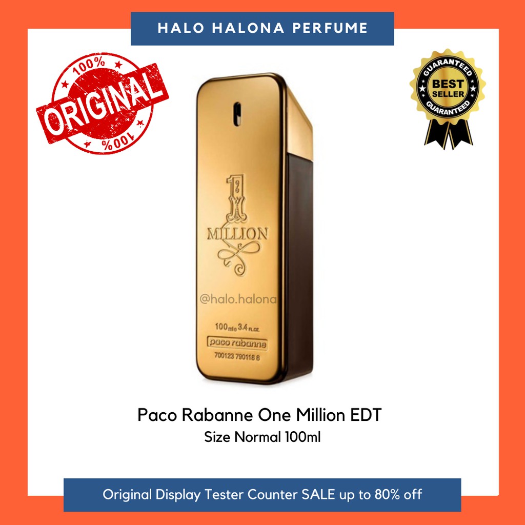 Jual Paco Rabanne 1 One Million EDT Parfum Original Authentic Tester ...