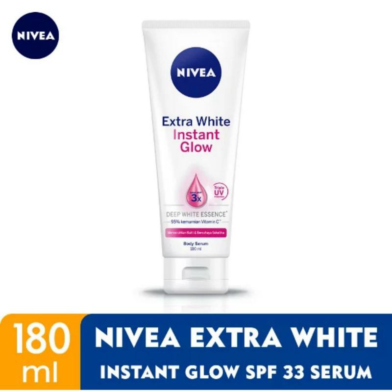 Jual Nivea Extra White Body Serum Instant Glow 180ml Shopee Indonesia