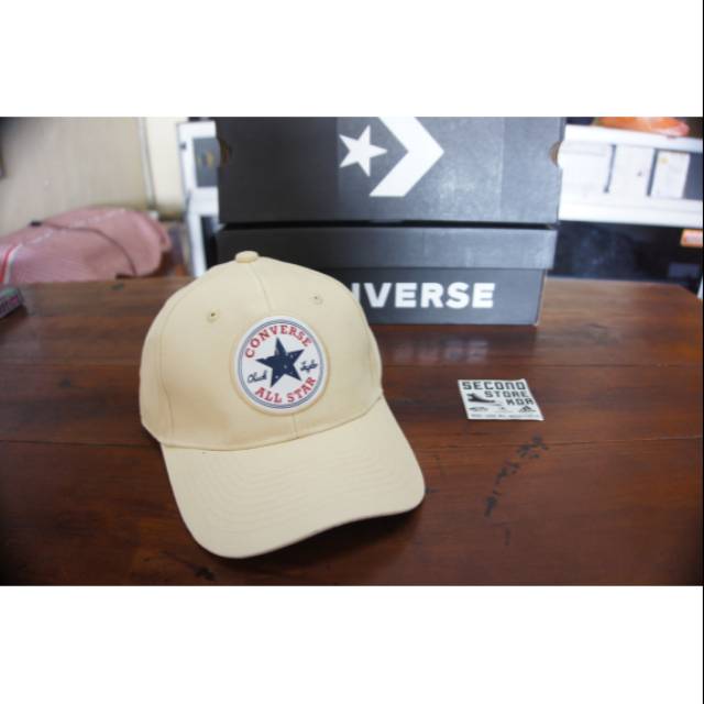 TOPI CONVERSE CAP CREAM BEIGE JAMINAN ORIGINAL BNWT TERMURAH
