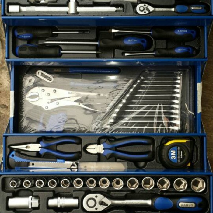 Jual IOP |SANDS Tool Kit Set Premium Quality 91 Pcs With Metal Case ...