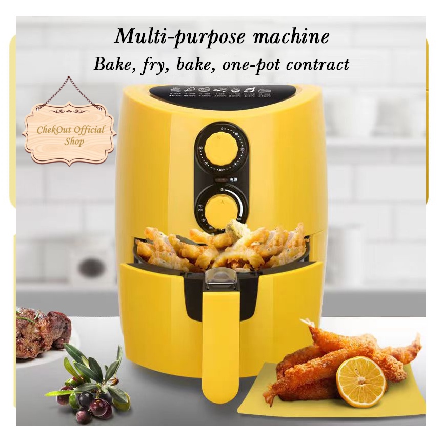 Jual Air Fryer Yellow 5L- Air Fryer Tanpa Minyak - Air Fryer Import