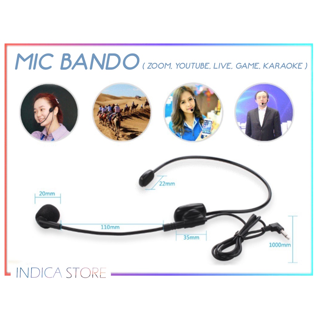 Jual MICROPHONE BANDO - MIC BANDO - JACK 3,5 MM | Shopee Indonesia