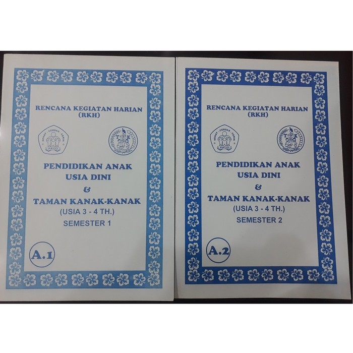 Jual BUKU RENCANA KEGIATAN HARIAN (RKH) SMESTER 1 USIA 3-4 TH TERMURAH ...