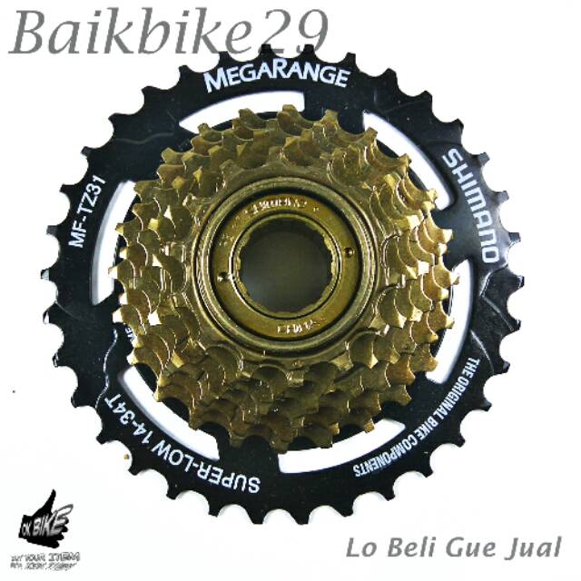 Jual Sprocket Shimano MF TZ31 7SP Megarange Gear Freewheel | Shopee ...