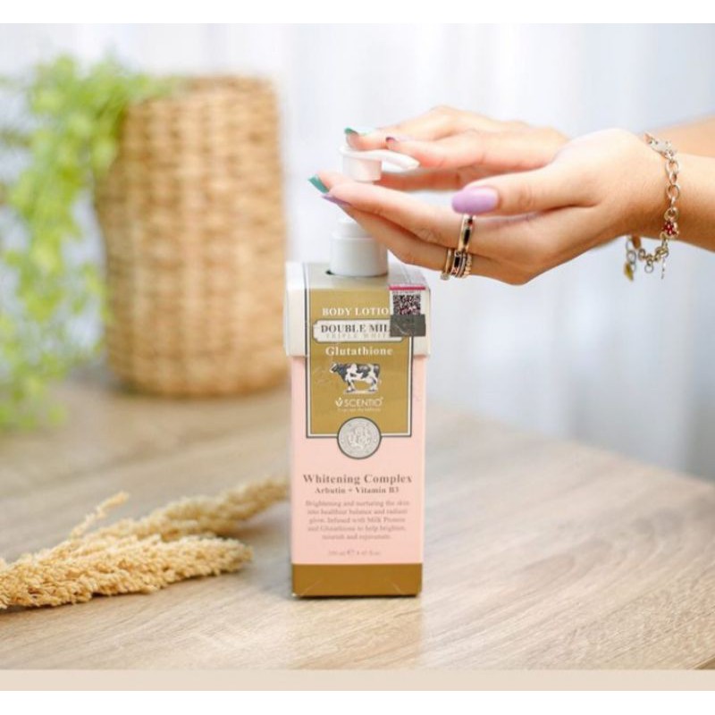 Jual Scentio Body Lotion Double Milk Triple White Glutathione isi 250