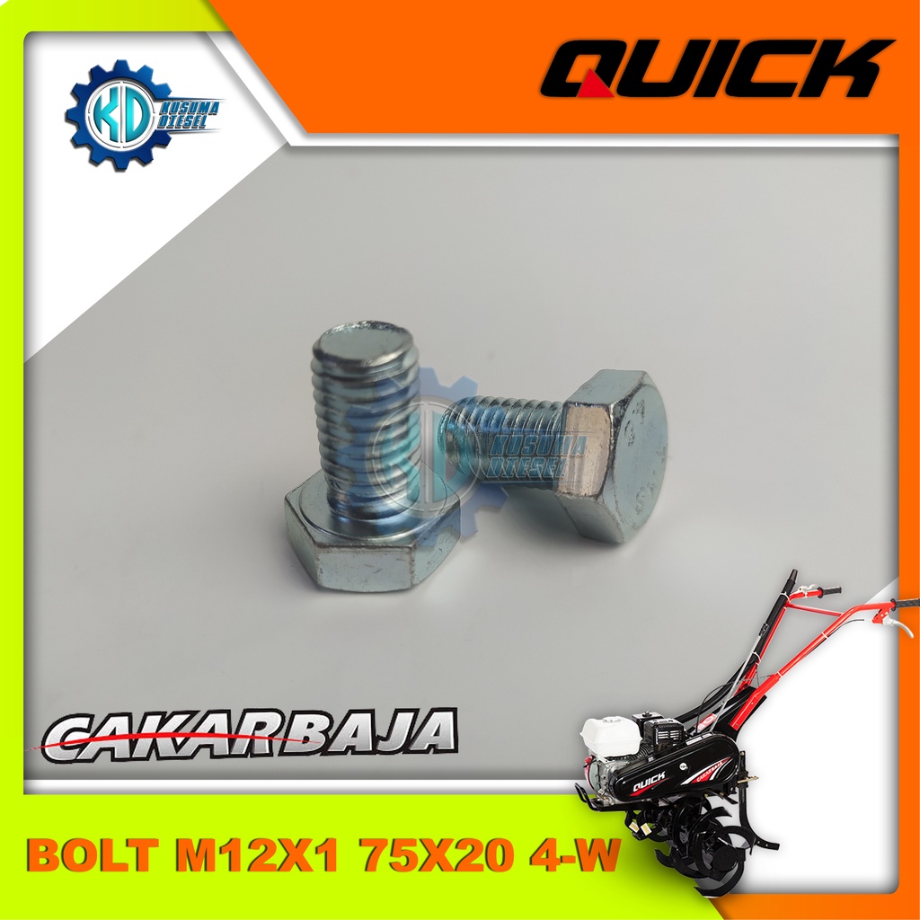 Jual BOLT M12 X 1.75 X 20 4-W (SP) - BAUT TAP OLI GARDAN QUICK CAKAR ...