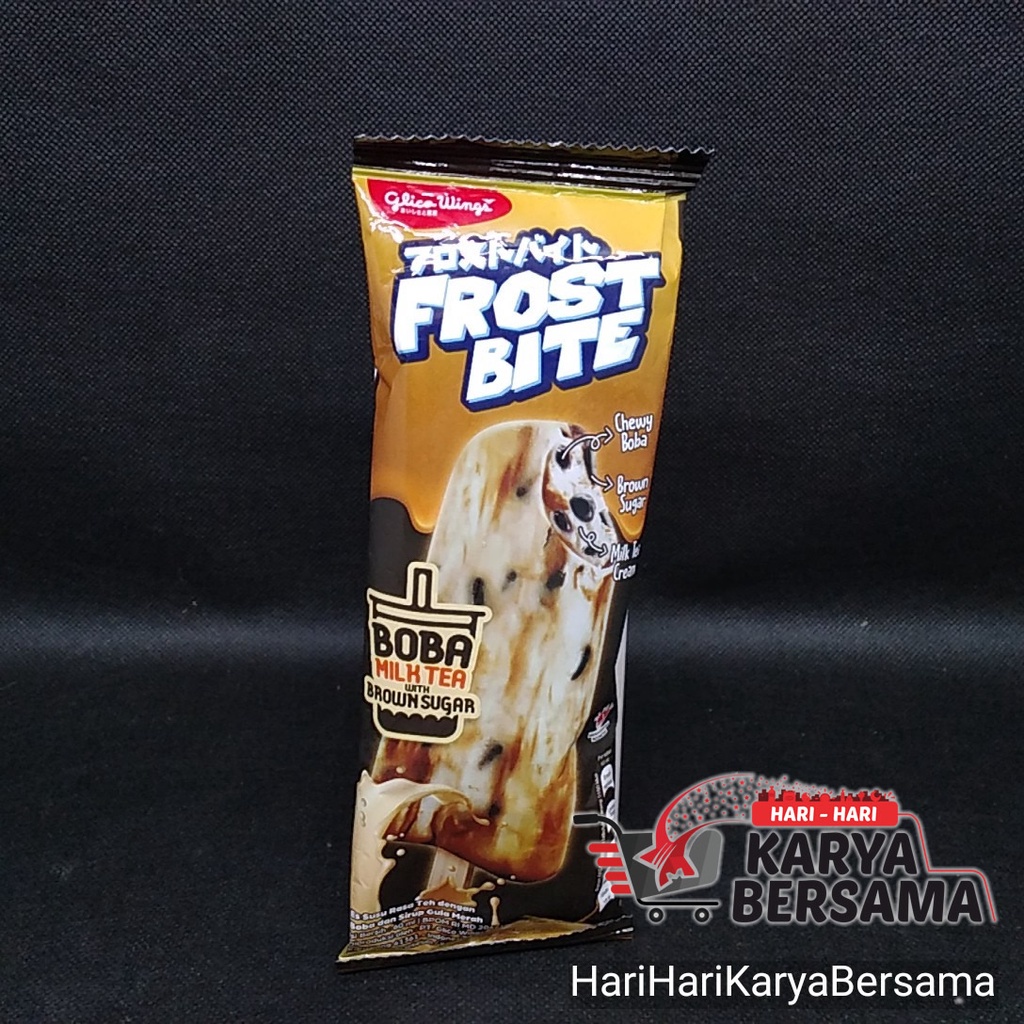 Jual GLICO WINGS FROST BITE ES CREAM STICK MILK TEA BOBA 60ML Shopee
