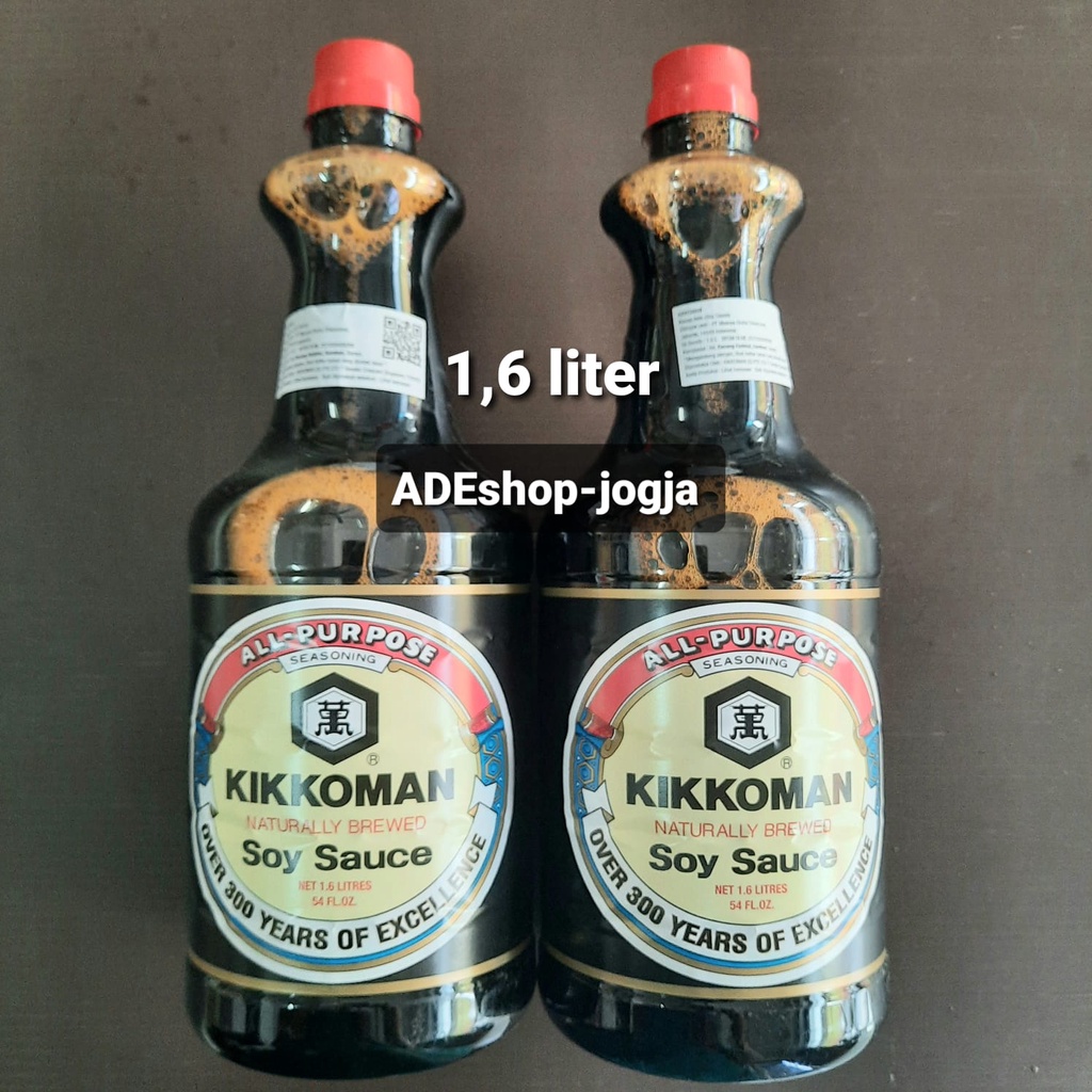 Jual Kikkoman Soy Sauce 1.6 1,6 Liter ltr lt L naturally brewed all ...