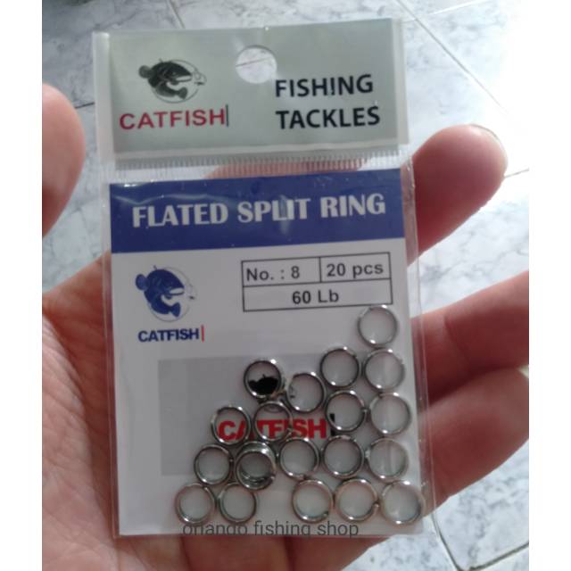Jual Split ring catfish kekuatan 60lbs untuk spoon dan jig | Shopee ...