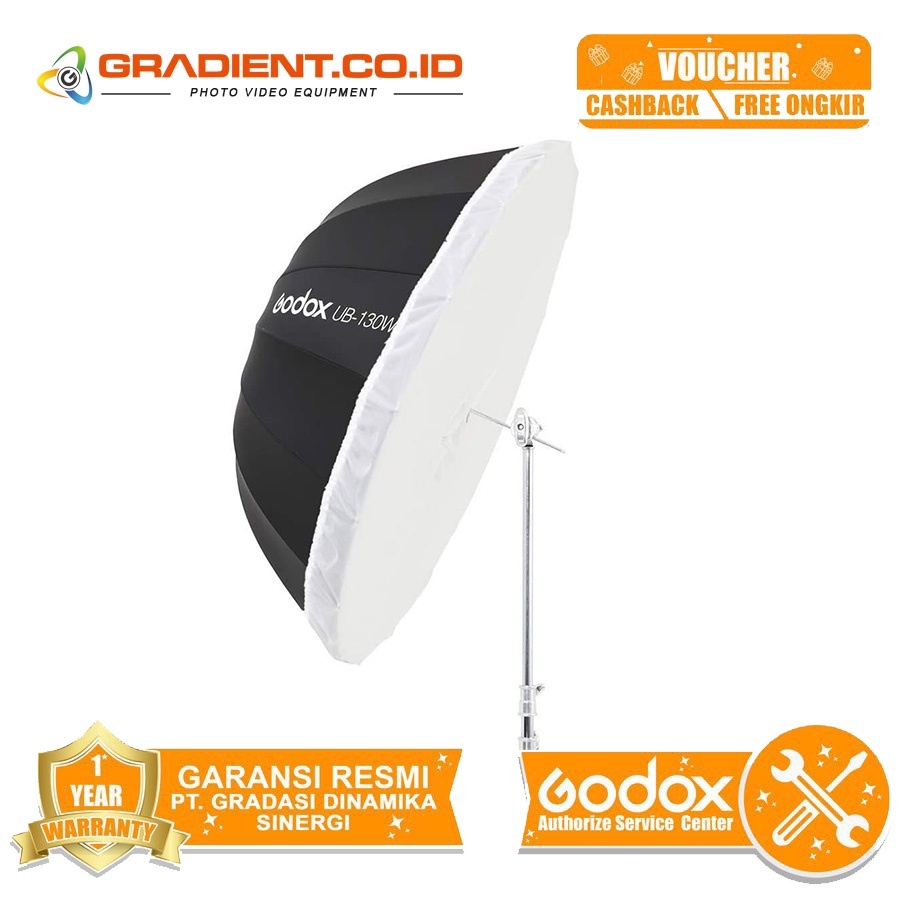 Paraguas Reflector Parabólico Godox UB-130D De 130 Cm – Versión Transparente, Con Funda De Transporte, Para Luz Suave En Retratos Y Moda
