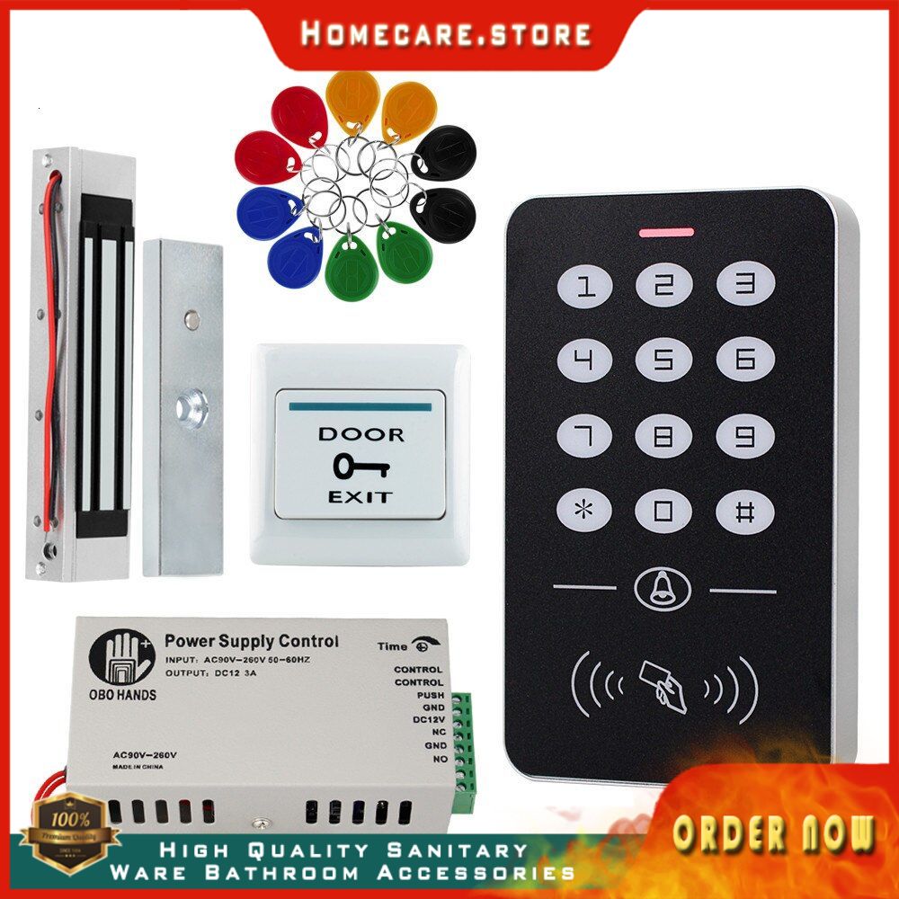 Jual RFID Access Control System Kit Frame Glass Door Set+Electric 180KG ...