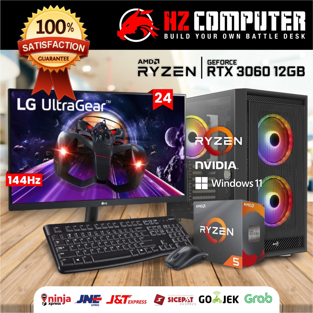 Jual PC Gaming - AMD Ryzen 5 3600 - RAM 16GB - SSD 512GB - RTX 3060 ...