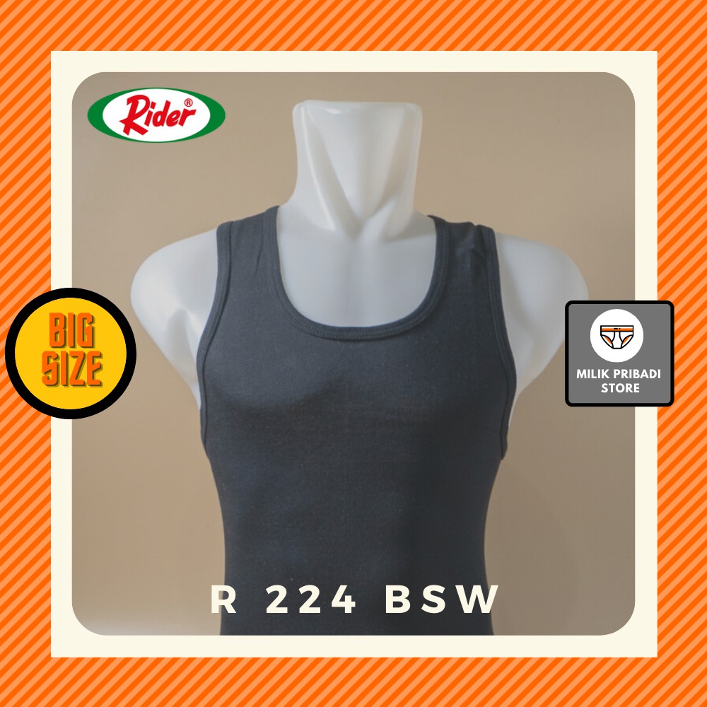 Jual SINGLET PRIA RIDER 224 BSW HITAM | ISI 1 | 100% KATUN | BIG SIZE ...