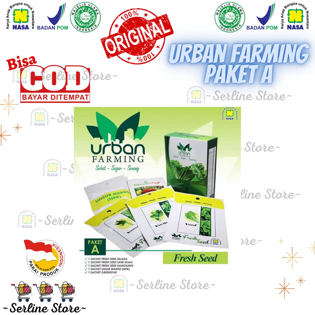 Jual URBAN FARMING FRESH SEED PAKET A & B / BENIH BIJI SAYURAN / SALADA ...