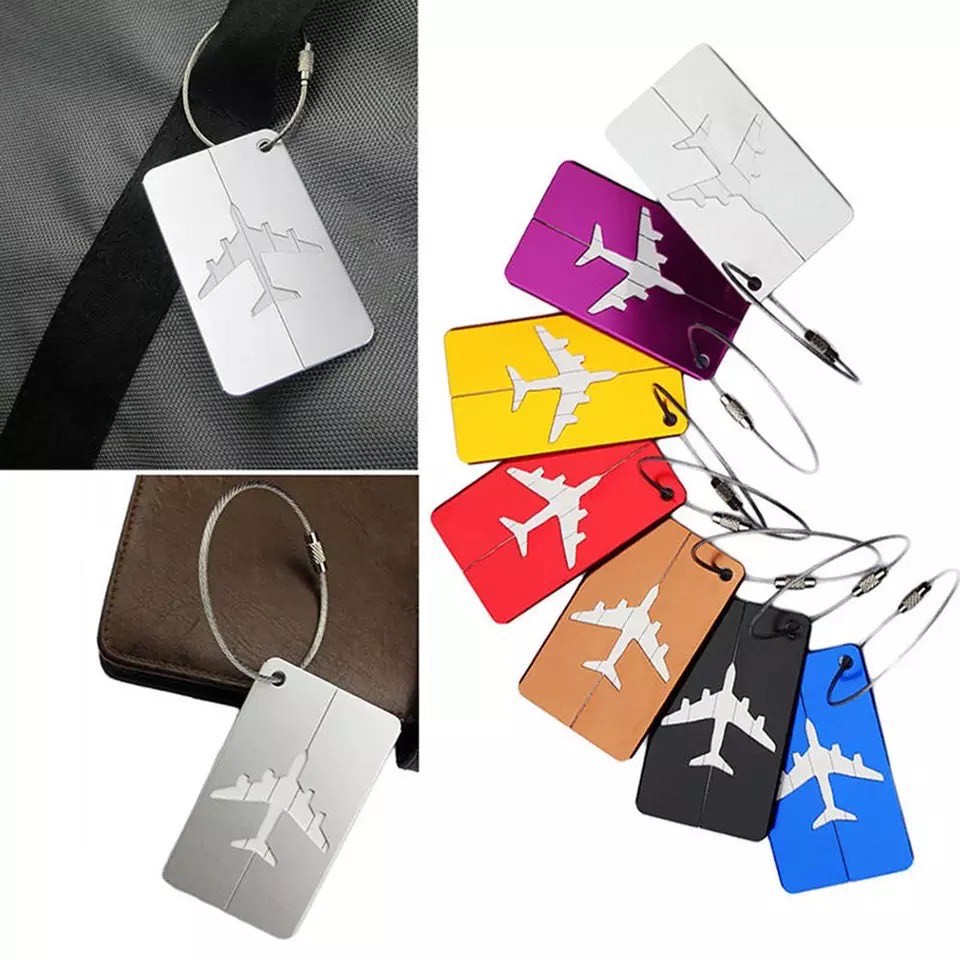 Jual Aluminium Tag Label Koper Aircraft Shape Koper jadi mudah dikenal ...