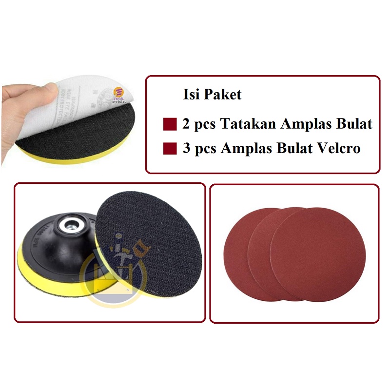 Jual Paket Pcs Tatakan Amplas Bulat Inch Sanding Pad Inch