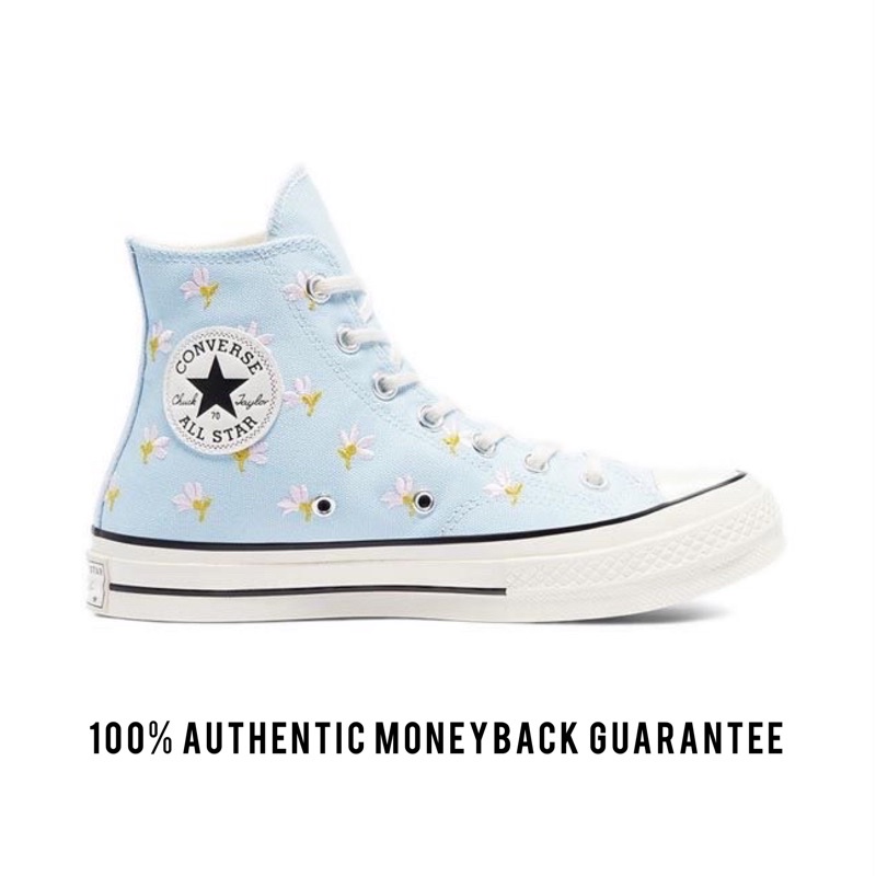 Jual Converse Chuck 70 Embroidered Garden Party Hi Chambray Blue Shopee Indonesia