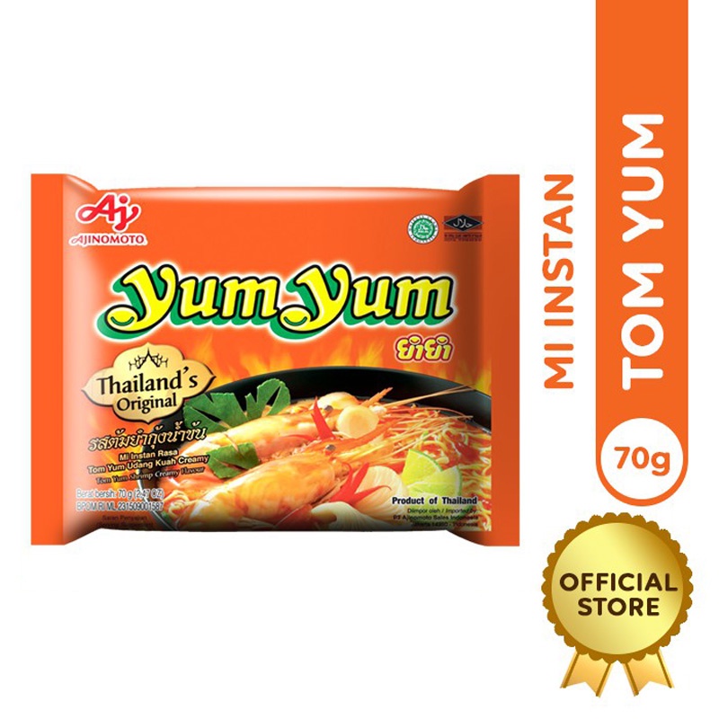 Jual AJINOMOTO Yumyum Mie Instan Tom Yum Udang 70 G | Shopee Indonesia