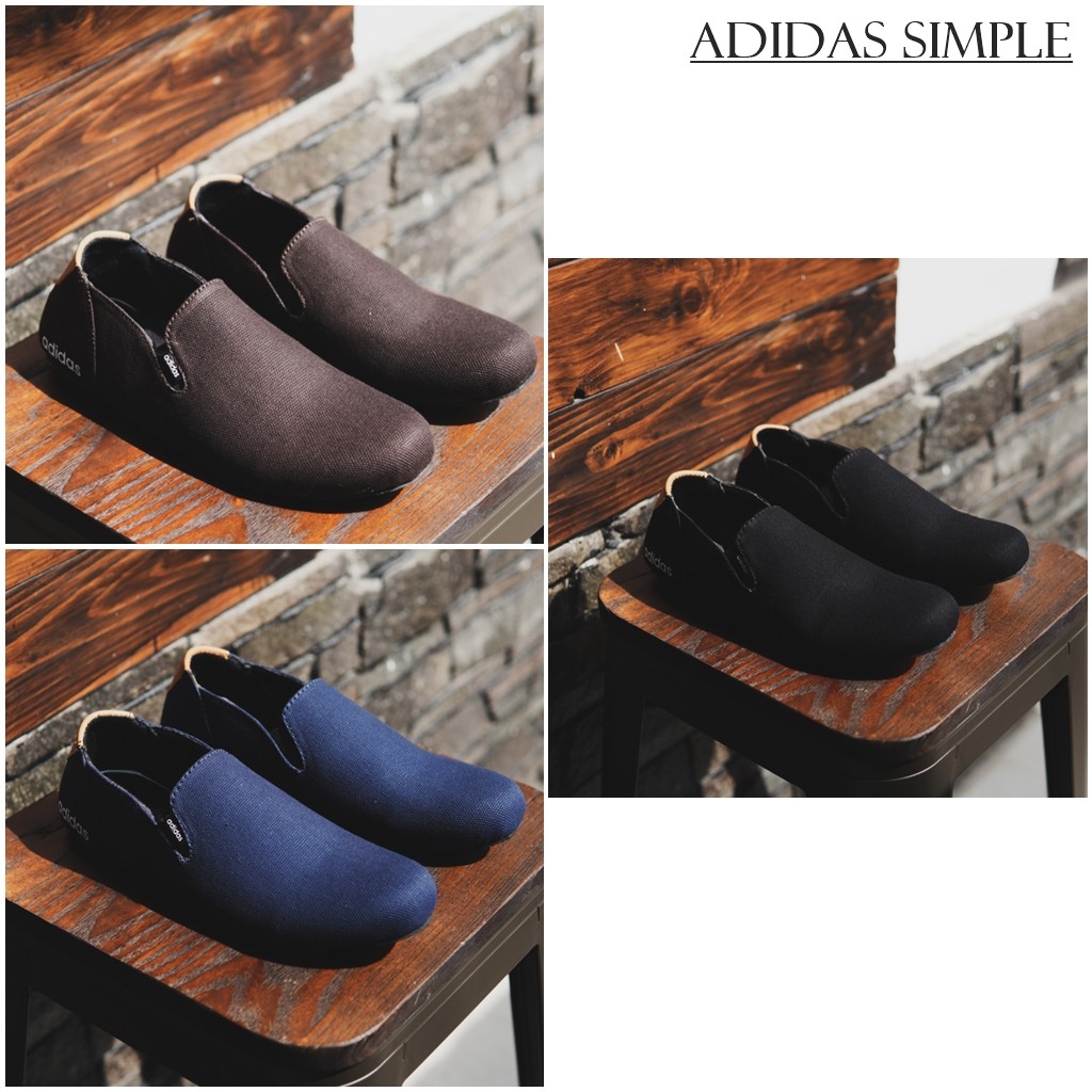 Jual Sepatu Casual Pria Slip On Adidas Simple Santai Kerja Kantor ...