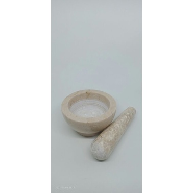 Jual mortar pestle 9 cm marble stone lumpang lab lumpang alu tumbukan ...