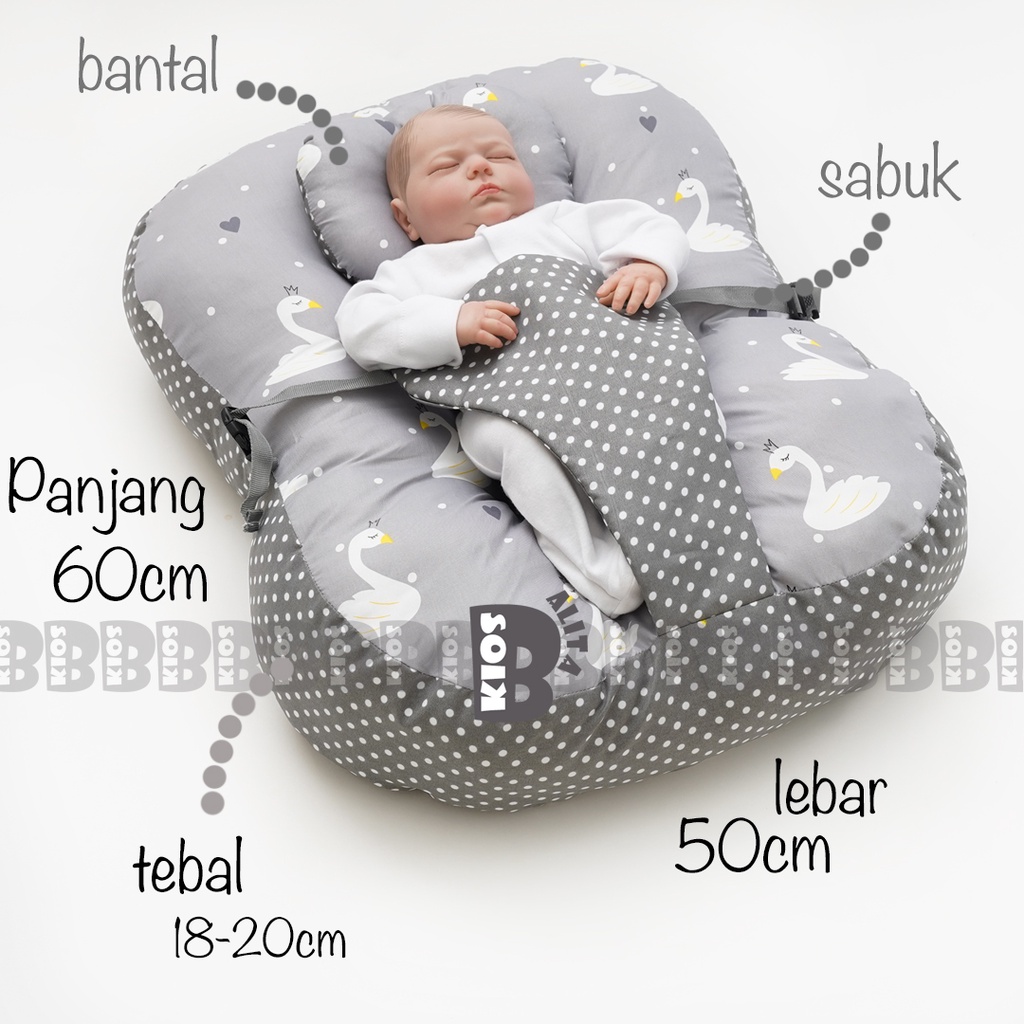 Jual Sofa Bayi Jumbo Multifungsi Kasur Bayi Dengan Gesper Sabuk Pengaman Free Bantal Peyang Baby