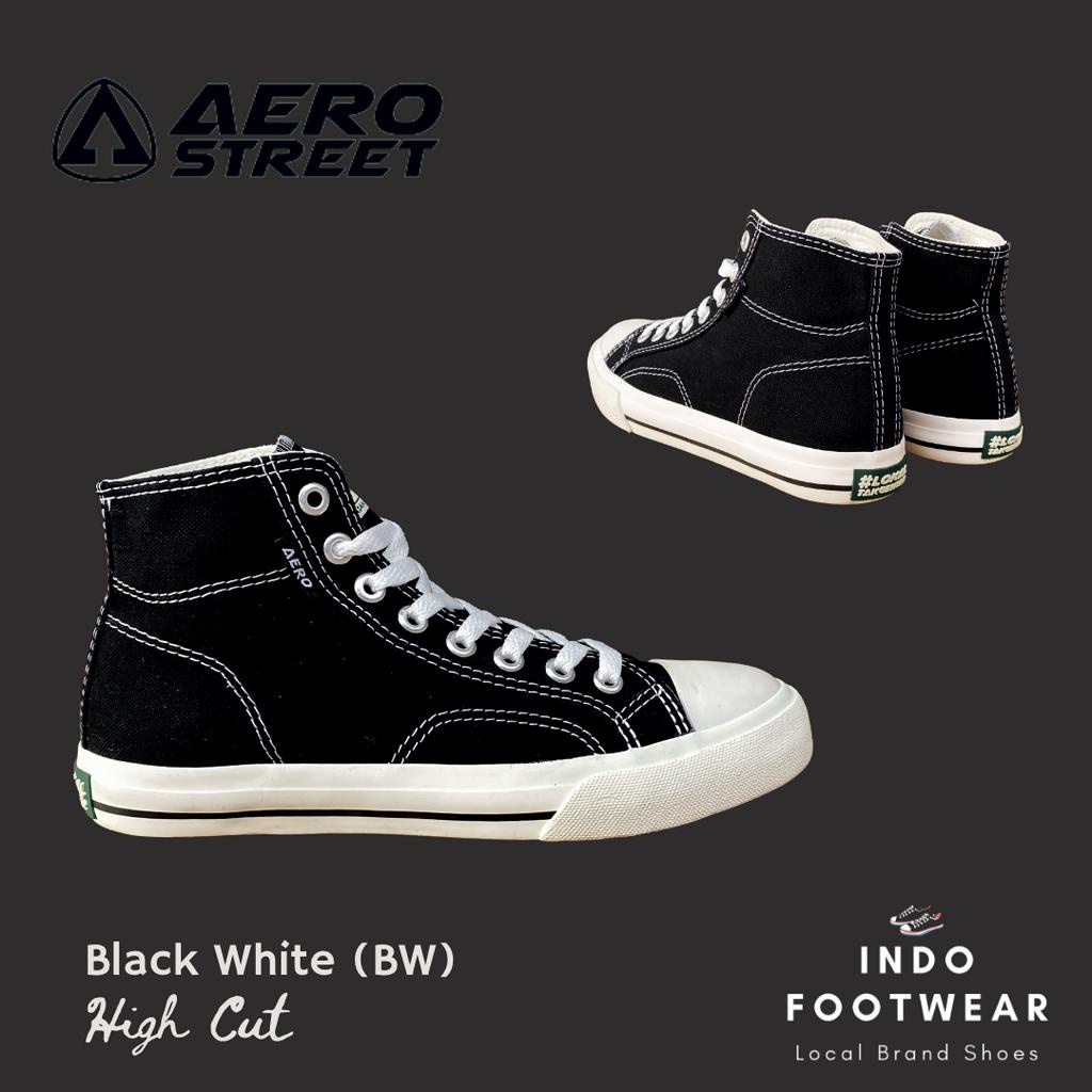 Jual Sepatu AEROSTREET JHOSSE BASIC High Low Hitam Putih Sepatu Sekolah ...