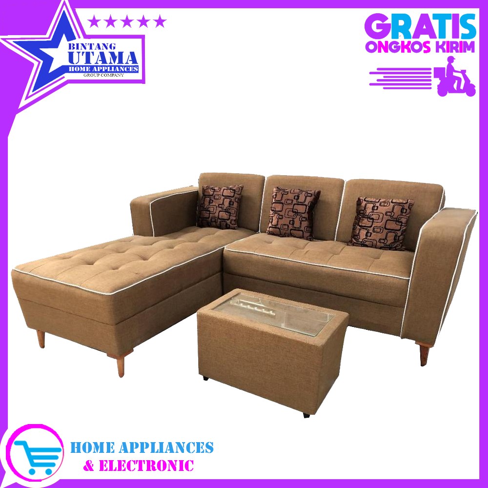 Jual (COD) (FREE ONGKIR) SOFA L SANTAI / BED RETRO MINIMALIS ...