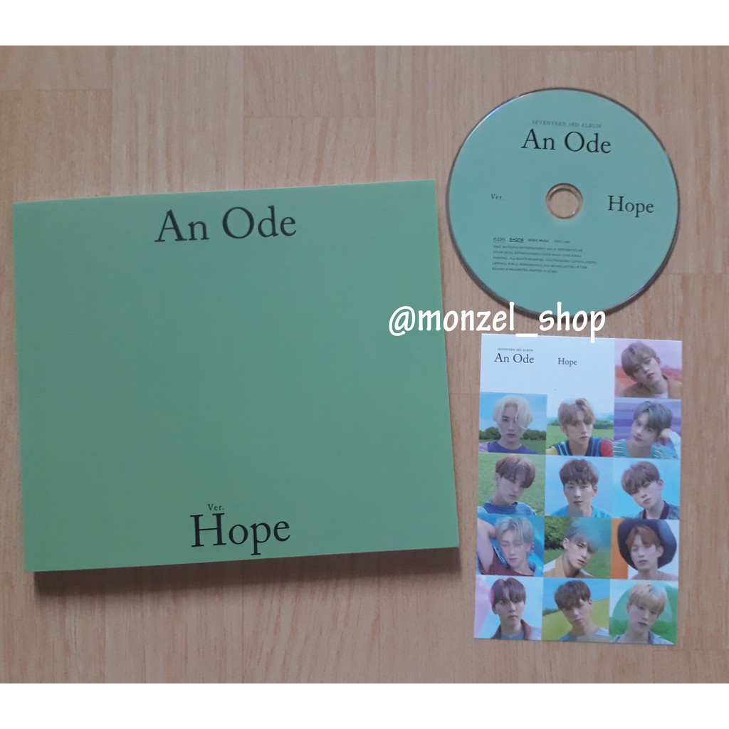 Jual SEVENTEEN / SVT - An Ode HOPE Version Album Only + poster (include ...