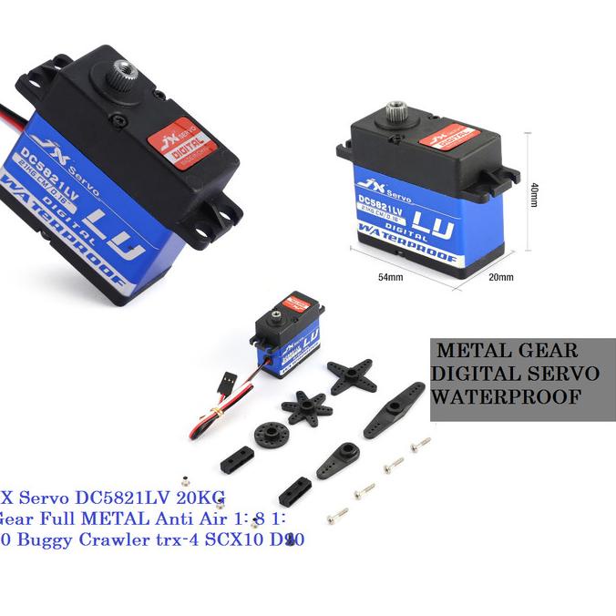Jual JX Servo DC5821LV 20KG Digital Metal Gear Full Anti Air 18 1/10