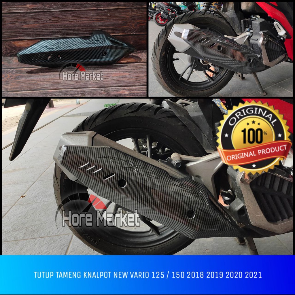 Jual Tutup Cover Knalpot Vario 125 150 2018 2019 2020 2021 2022 2023 2024 Carbon Nemo Tameng 4646