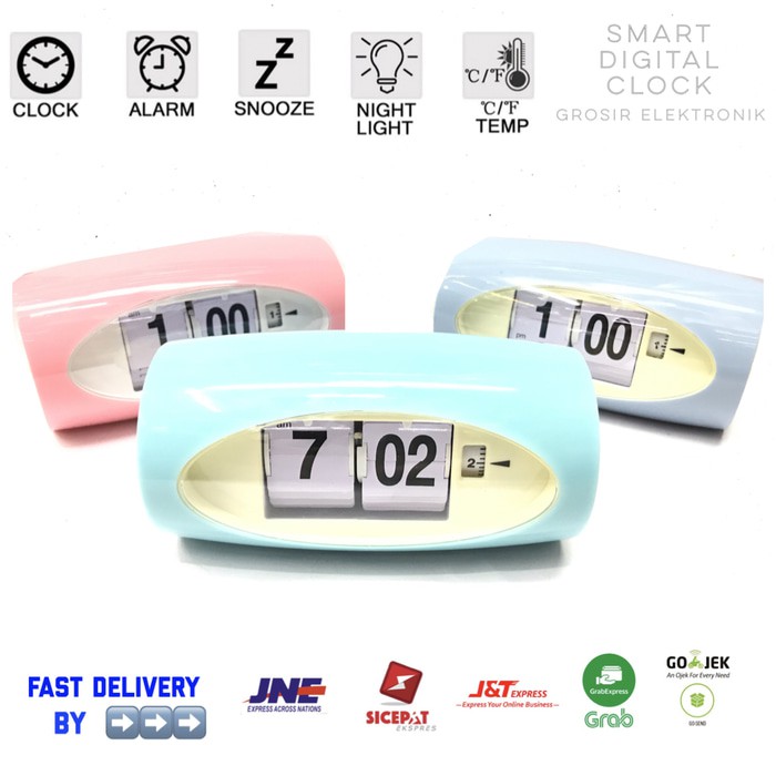 Jual Jam Meja Unik GH 1008 / Digital Desktop Smart Clock / Jam Weker ...