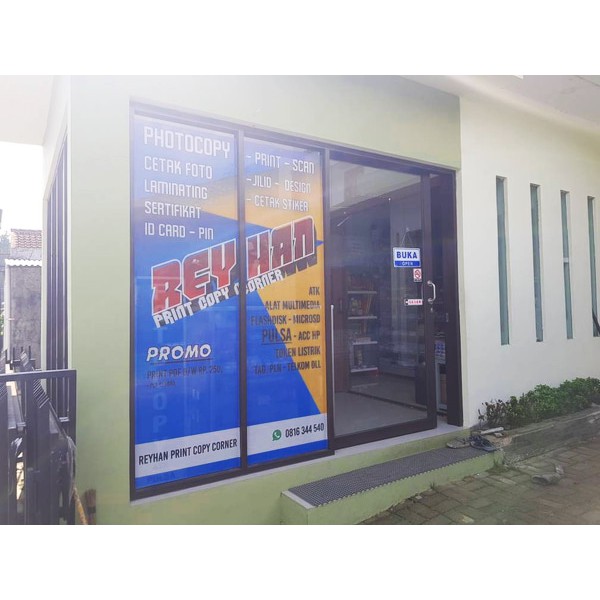 Jual Cetak Print Stiker One Way Kaca Mobil, Kantor, & Ruko Gratis Jasa