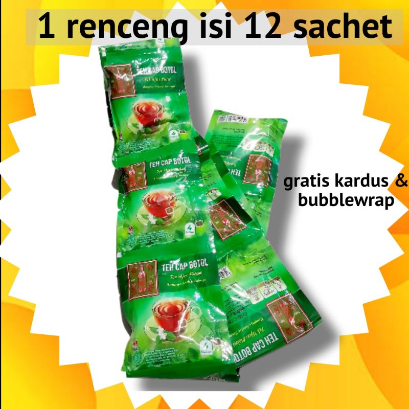 Jual Teh Celup Cap Botol Sachet Hijau Renceng Isi Sachet Murah Shopee Indonesia