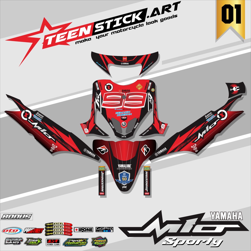 Jual DECAL FULL BODY MIO SPORTY 2005-2012 - DECAL STICKER FULL BLOCK ...