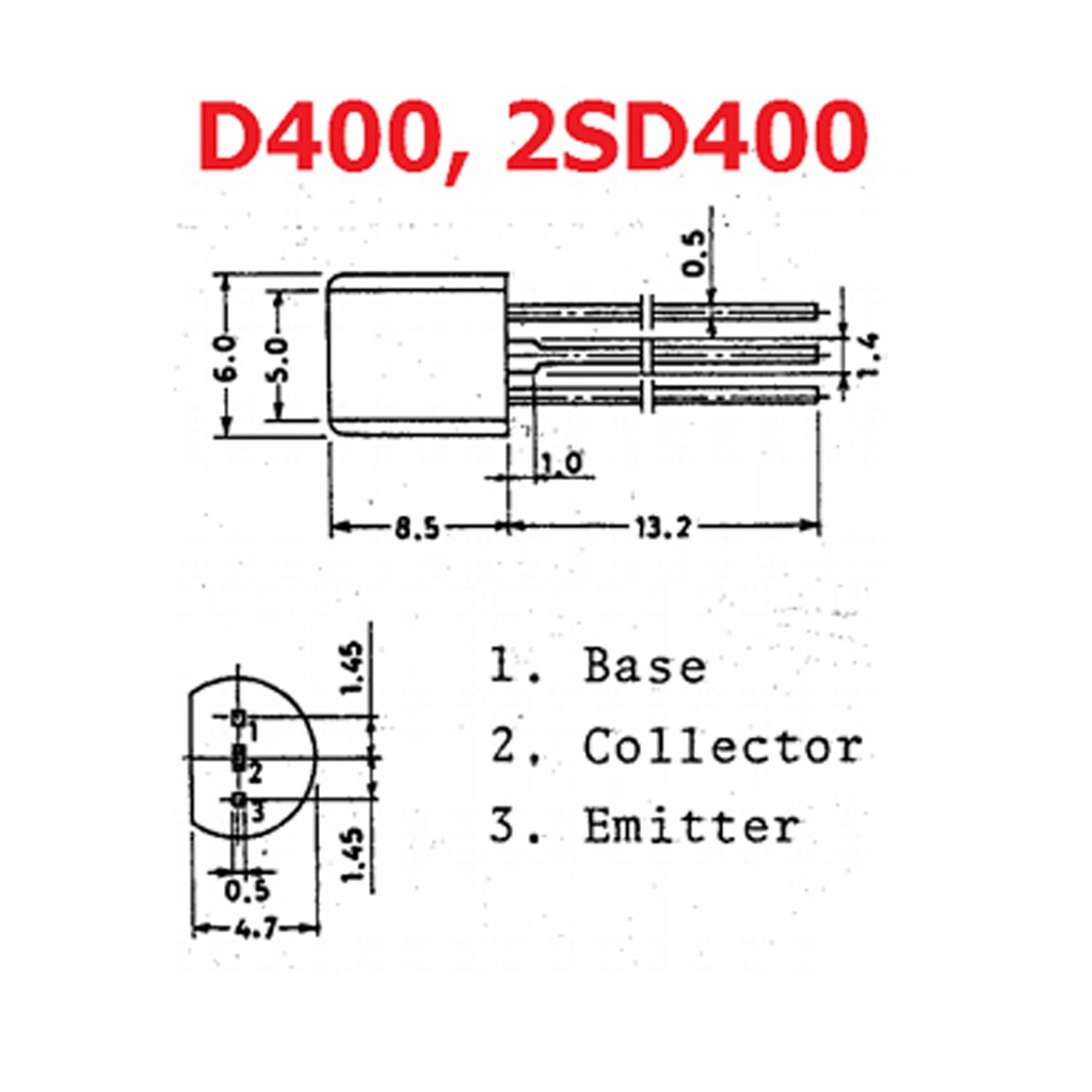 Jual Transistor NPN D400 2SD400 Low-Frequency Power Amp TO-92MOD ...