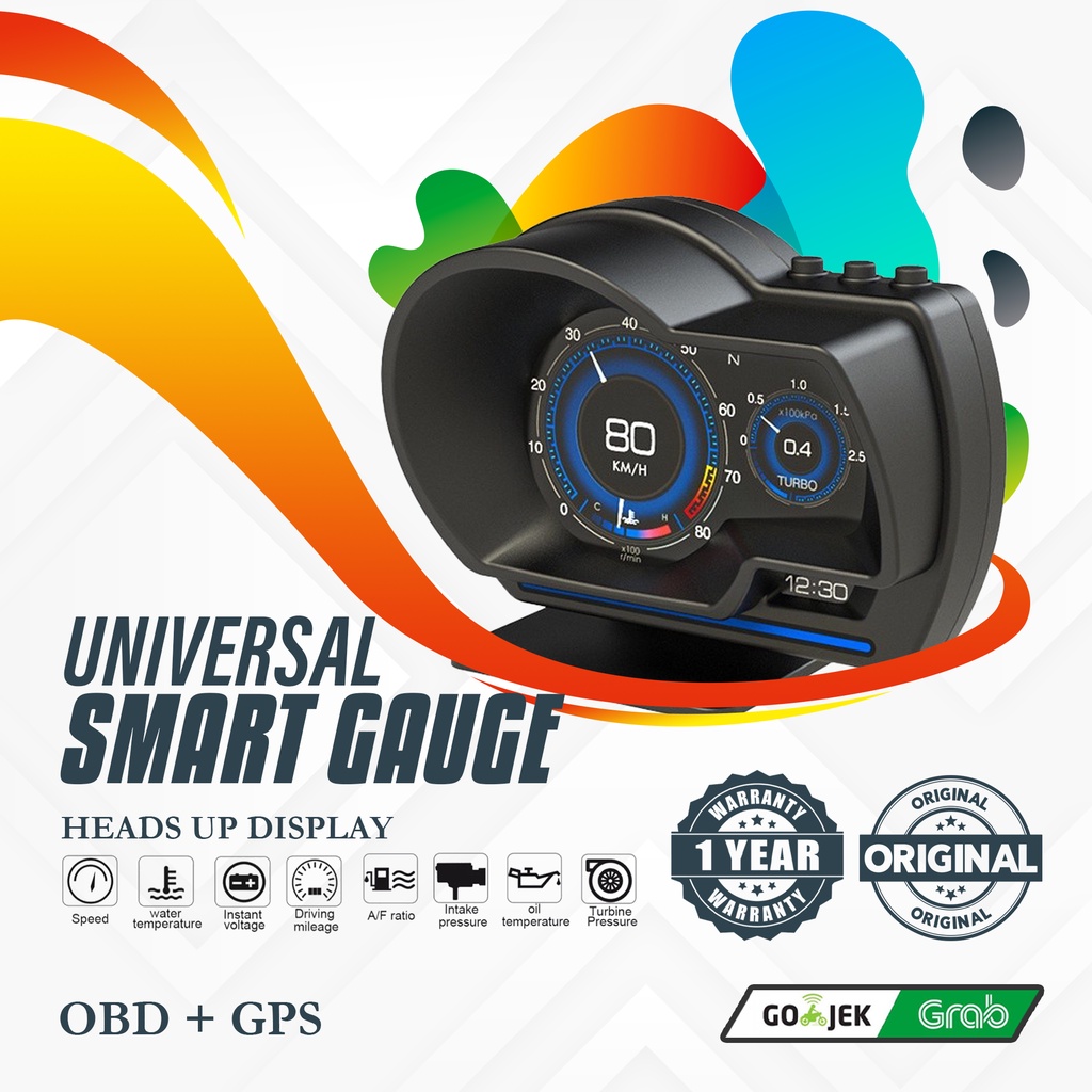 Jual OBD Car HUD Heads Up Display Speedometer Digital Mobil dengan GPS ...