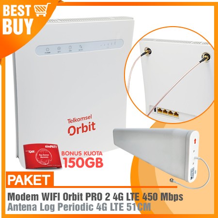 Jual Paket Router Modem Orbit PRO 2 ZTE MF286R WIFI 4G LTE + Antena ...