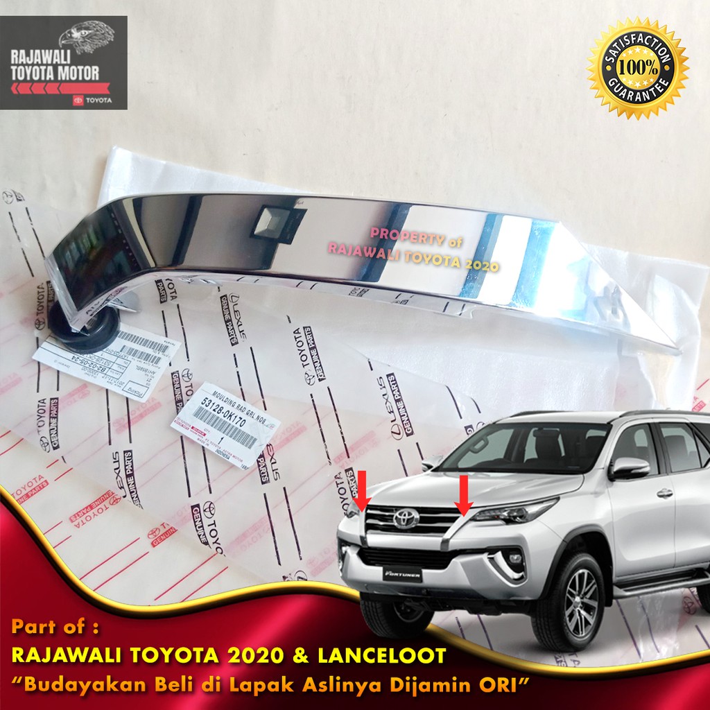 Jual Lis Chrome Radiator Depan Fortuner VRZ & SRZ Cover Grill Gril ...